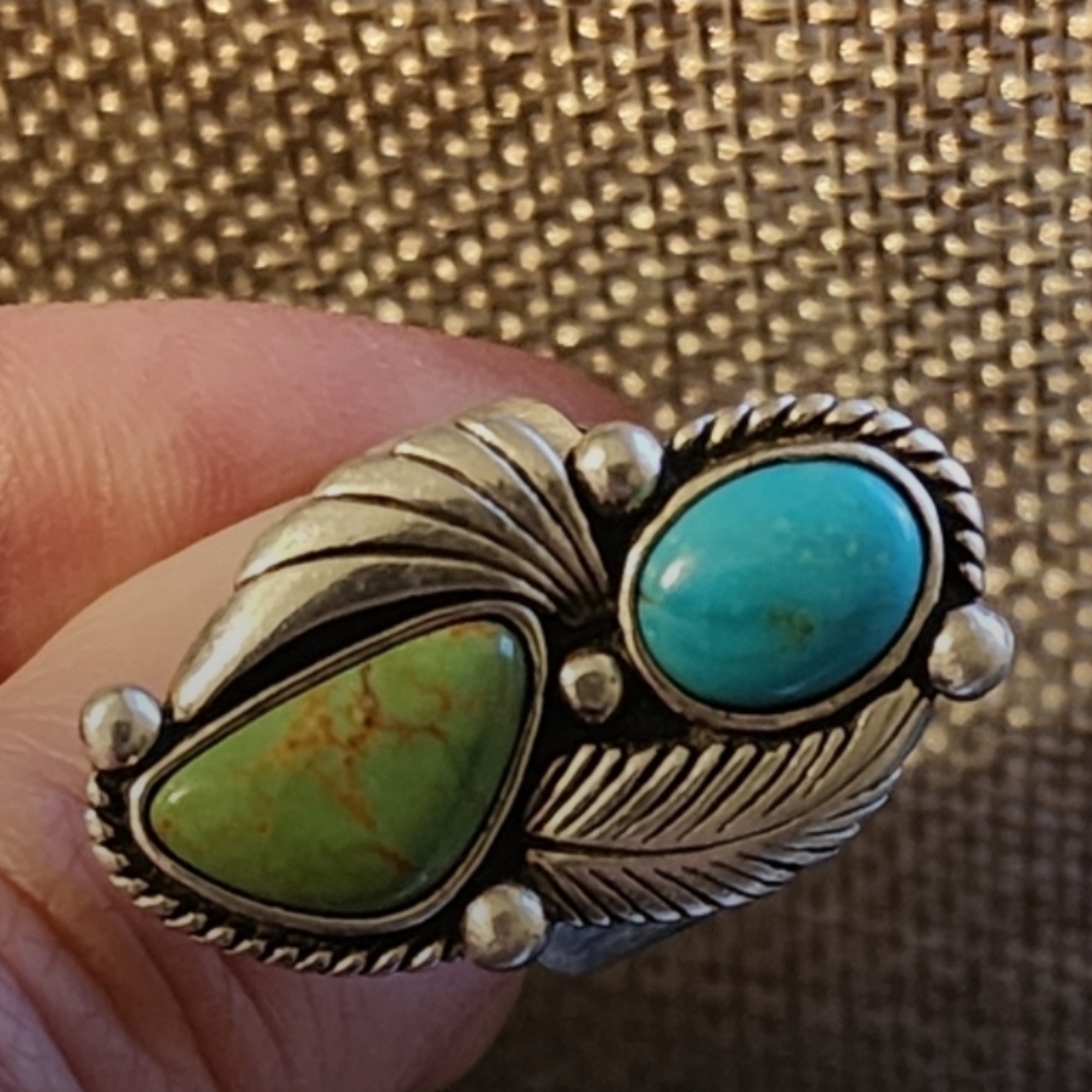 Genuine Caroline Pollack Royston & Sleeping Beauty Turqouise Sterling Ring